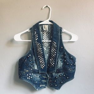 Studded Jean Top
